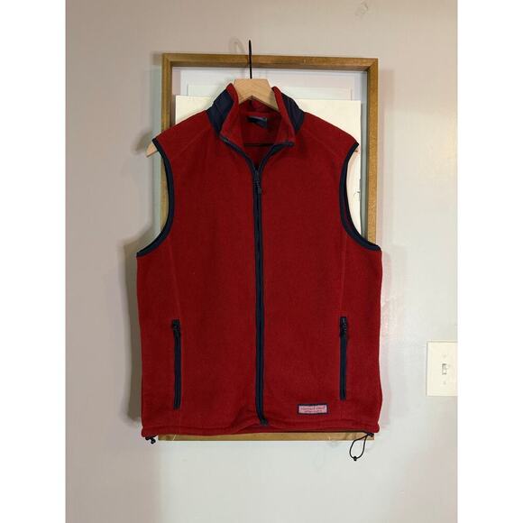 Vineyard Vines Other - Vineyard Vines men’s red soft fleece full zip
Vest men’s size small